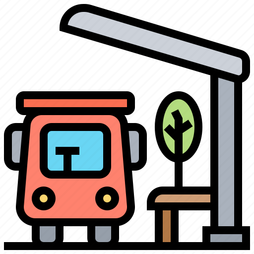 Bus, public, station, stop, transport icon - Download on Iconfinder