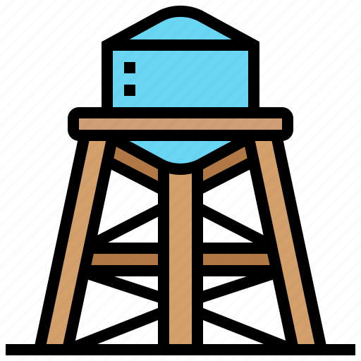 Reservoir, supply, tank, tower, water icon - Download on Iconfinder