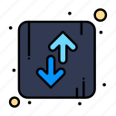 arrow, direction, down, orientation, up