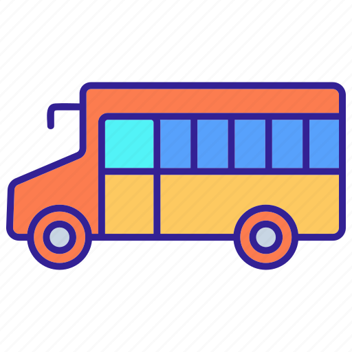 Bus, contour, public, transport icon - Download on Iconfinder