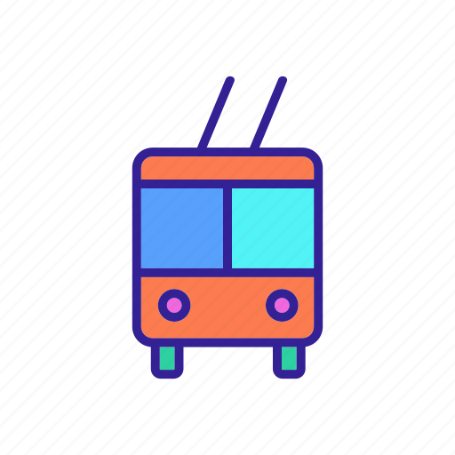 Public, silhouette, traffic, transport, transportation, travel, trolleybus icon - Download on Iconfinder