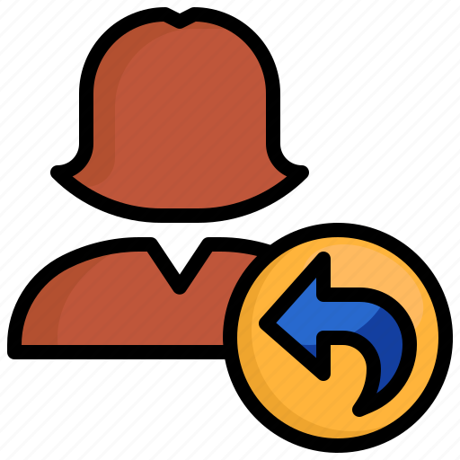 Back, left, arrow, cancel, return, user icon - Download on Iconfinder