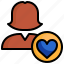 heart, like, love, user, avatar 