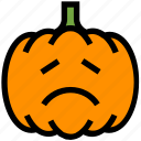 bad, food, halloween, pumpkin, sad, scary, vegetable