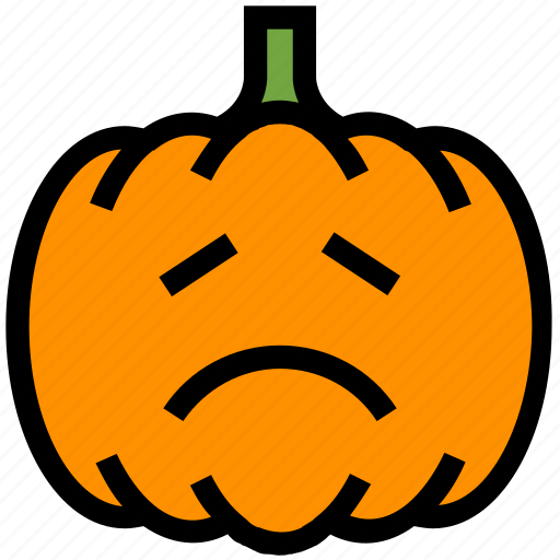 Bad, food, halloween, pumpkin, sad, scary, vegetable icon - Download on Iconfinder
