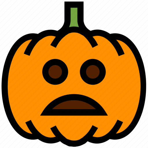 Bad, food, halloween, pumpkin, sad, scary, vegetable icon - Download on Iconfinder