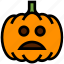 bad, food, halloween, pumpkin, sad, scary, vegetable 