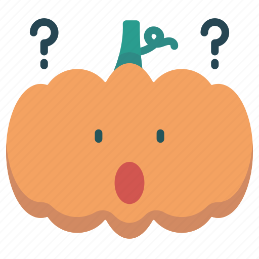 Confusion, emoticon, halloween, pumpkin icon - Download on Iconfinder