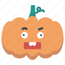 crazy, emoticon, halloween, pumpkin