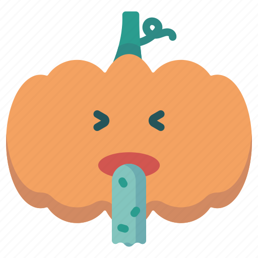 Disgust, emoticon, halloween, pumpkin icon - Download on Iconfinder