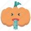 disgust, emoticon, halloween, pumpkin 