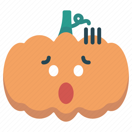 Emoticon, fear, halloween, pumpkin icon - Download on Iconfinder
