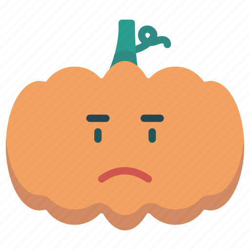 Emoticon, halloween, pumpkin, sadness icon - Download on Iconfinder