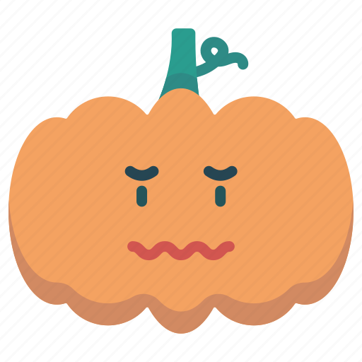 Emoticon, halloween, pumpkin, scared icon - Download on Iconfinder