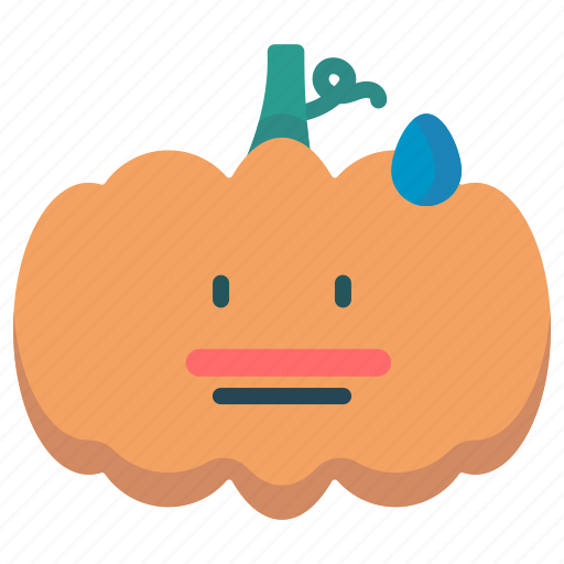Emoticon, halloween, pumpkin, shame icon - Download on Iconfinder