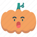 emoticon, halloween, pumpkin, surprise