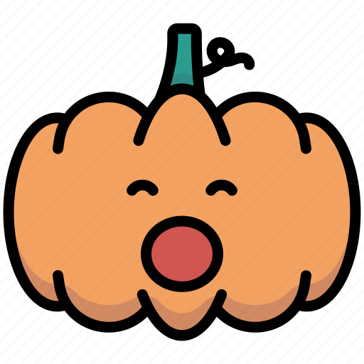 Bored, emoticon, halloween, pumpkin icon - Download on Iconfinder