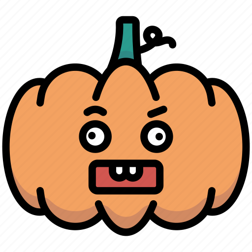 Crazy, emoticon, halloween, pumpkin icon - Download on Iconfinder