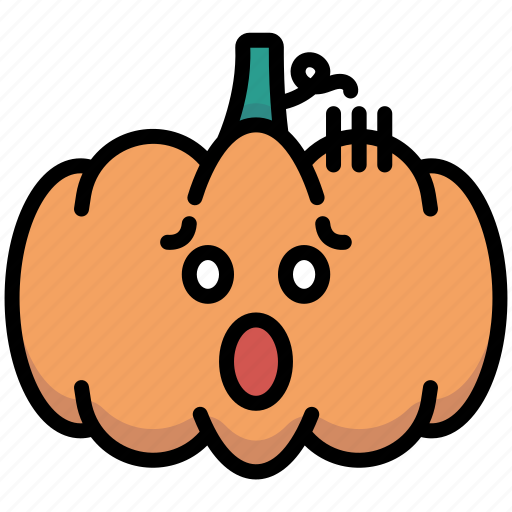 Emoticon, fear, halloween, pumpkin icon - Download on Iconfinder