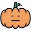 emoticon, halloween, neutral, pumpkin 