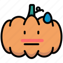 emoticon, halloween, pumpkin, shame