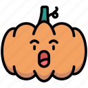 emoticon, halloween, pumpkin, surprise