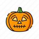 avatar, confused, emoji, feeling, halloween, pumpkin
