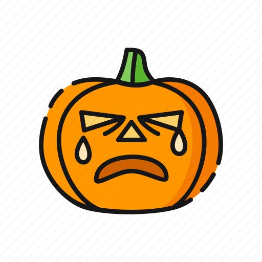 Avatar, cry, crying, emoji, feeling, halloween, pumpkin icon - Download on Iconfinder