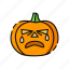 avatar, cry, crying, emoji, feeling, halloween, pumpkin 