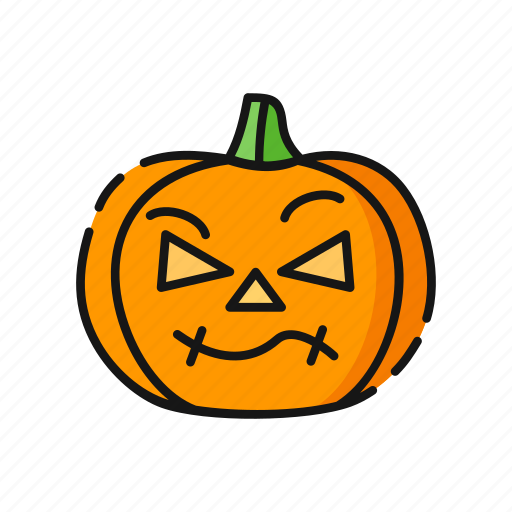 Avatar, dissatisfied, emoji, feeling, halloween, pumpkin icon - Download on Iconfinder
