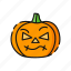 avatar, dissatisfied, emoji, feeling, halloween, pumpkin 