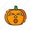 avatar, emoji, feeling, halloween, pumpkin, surprise 