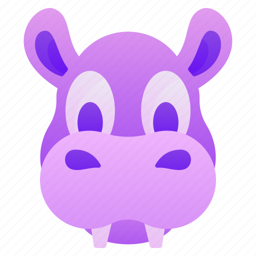 Hippo, hippo head, hippopotamus, zoo animal, wild animal icon - Download on Iconfinder