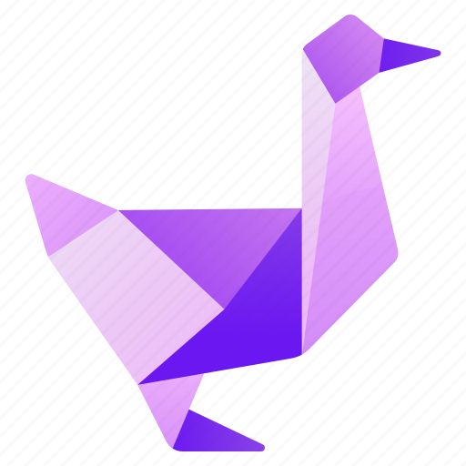 Duck, duck origami, origami, japanese origami, papercraft origami icon - Download on Iconfinder