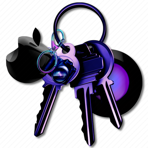 Llaves, black, purple, llavero icon - Download on Iconfinder