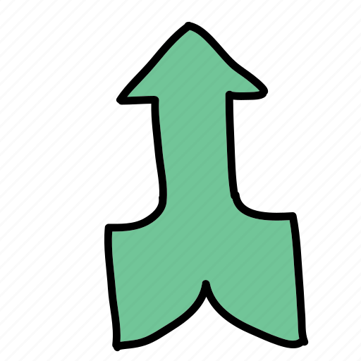 Arrow, arrows, direction, merging, road icon - Download on Iconfinder