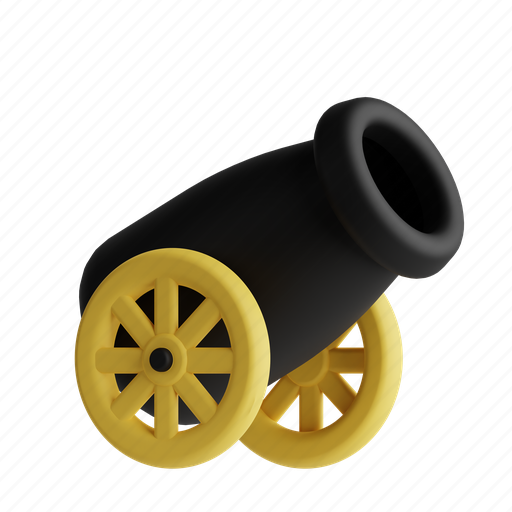 Cannon, decoration, celebration, festival, traditional 3D illustration - Download on Iconfinder
