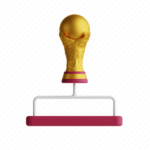 Play off, qatar world cup, trophy, success 3D illustration - Download on Iconfinder