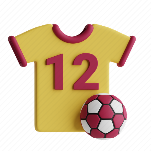 T-shirt, clothes, jersey, football, sport 3D illustration - Download on Iconfinder