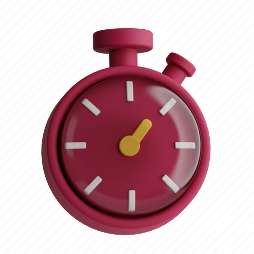 Timer, time, clock, watch, alarm, stopwatch 3D illustration - Download on Iconfinder