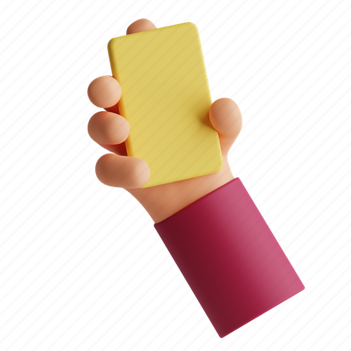 Yellow card, football, referee, sport 3D illustration - Download on Iconfinder