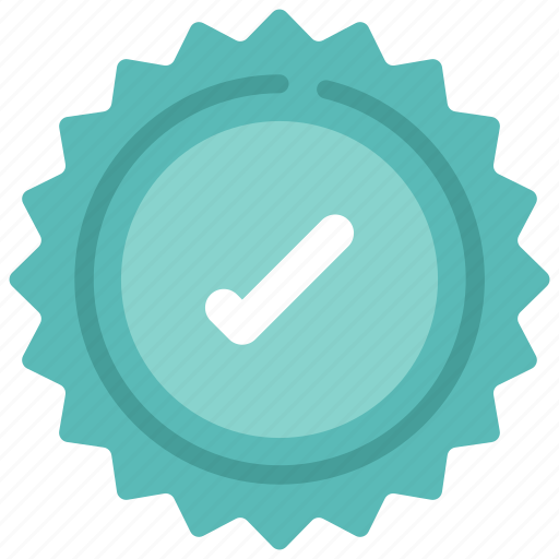 Good, badge, assurance, ribbon, tick icon - Download on Iconfinder