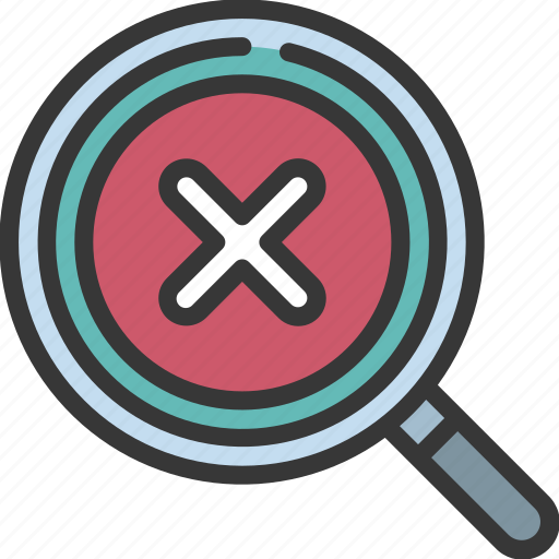 Bad, quality, research, assurance, delete, loupe, magnifyingglass icon - Download on Iconfinder