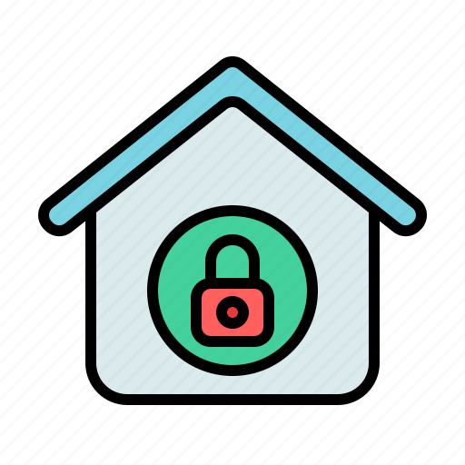 House, lock, wfh, quarantine, isolation, home, security icon - Download on Iconfinder
