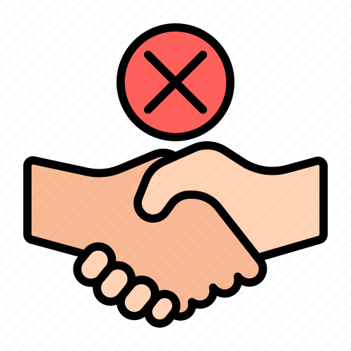 Shakehand, no, touch, touching, contact, hands icon - Download on Iconfinder