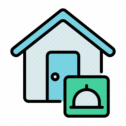 House, home, online, delivery, quarantine, food, meal icon - Download on Iconfinder