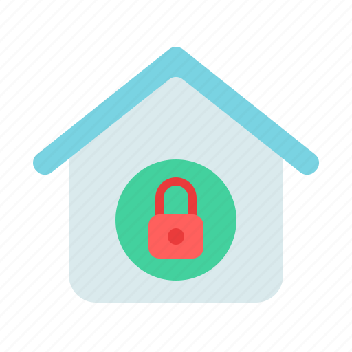 House, lock, wfh, quarantine, isolation, home, security icon - Download on Iconfinder