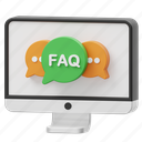 faq, computer, chat, customer, service, ask, question, question mark, device