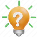 idea, question, light bulb, creative, business, question mark, light, help, ask
