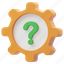 gear, question, mark, sign, message, support, faq, ask, question mark 